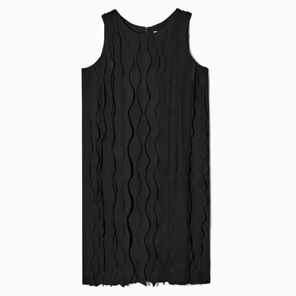 COS Laser-Cut Ruffled Dress size 2 - Picture 2 of 9